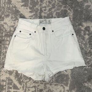 Abercrombie & Fitch White Jean Shorts